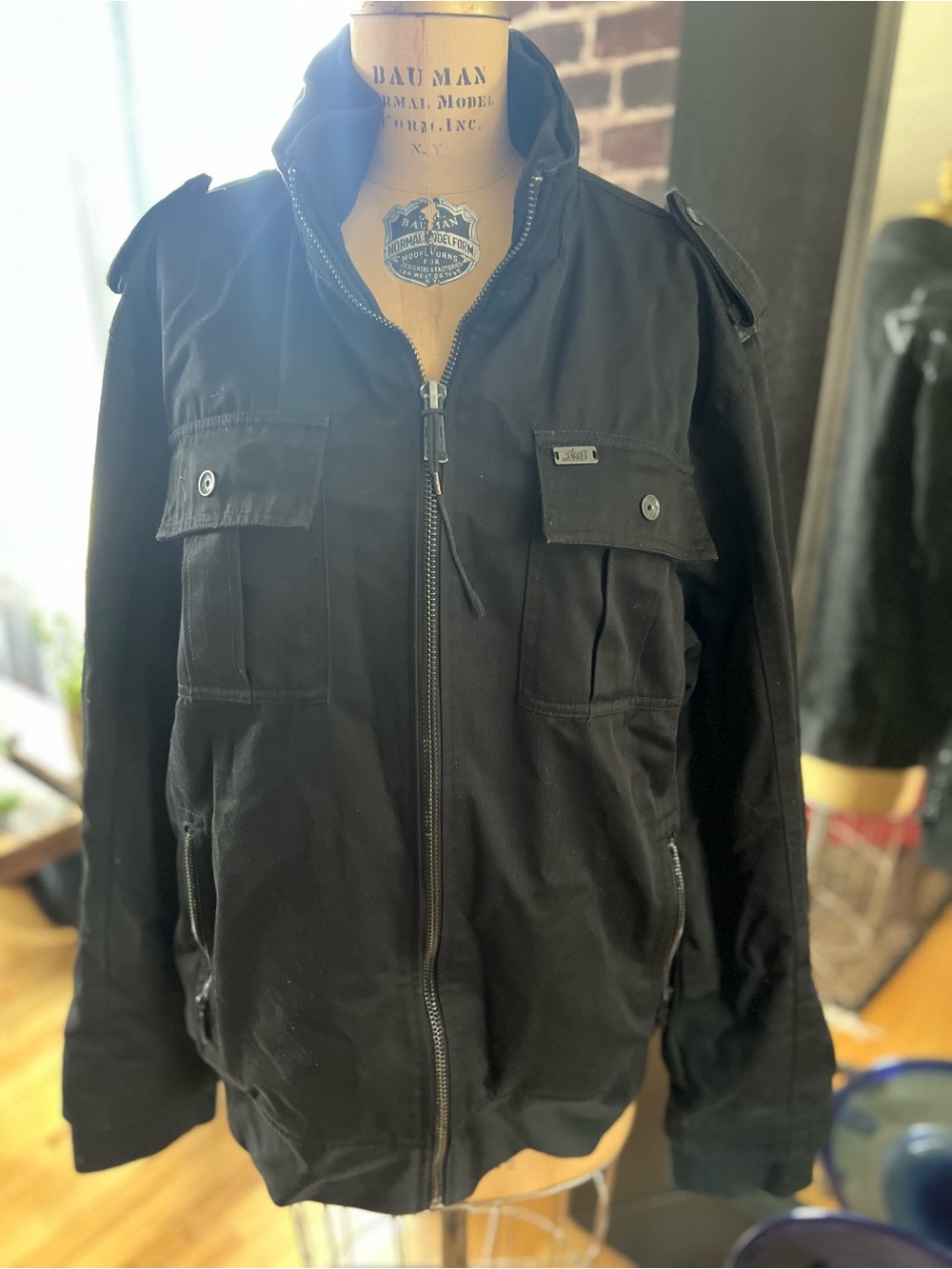Vintage Lost Enterprises Dysfunctional Black Jacket Fleece Lined Y2K